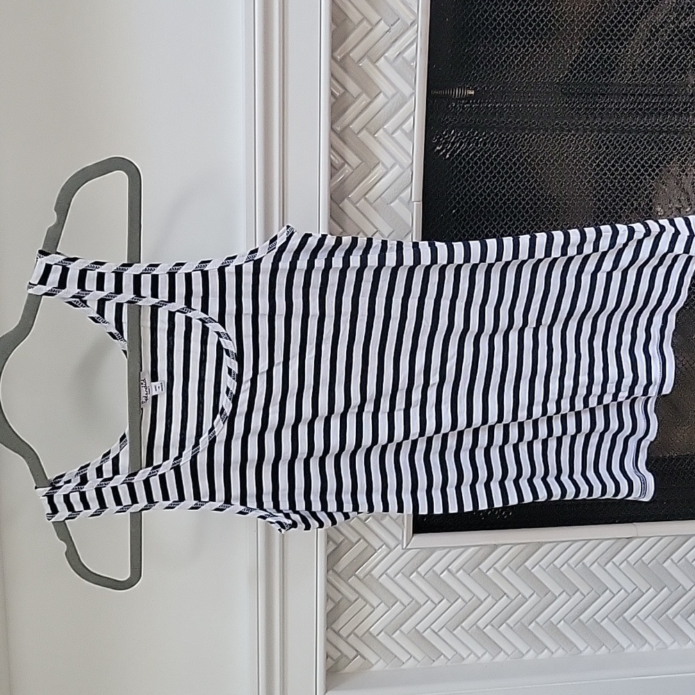 Splendid S black and white striped tank